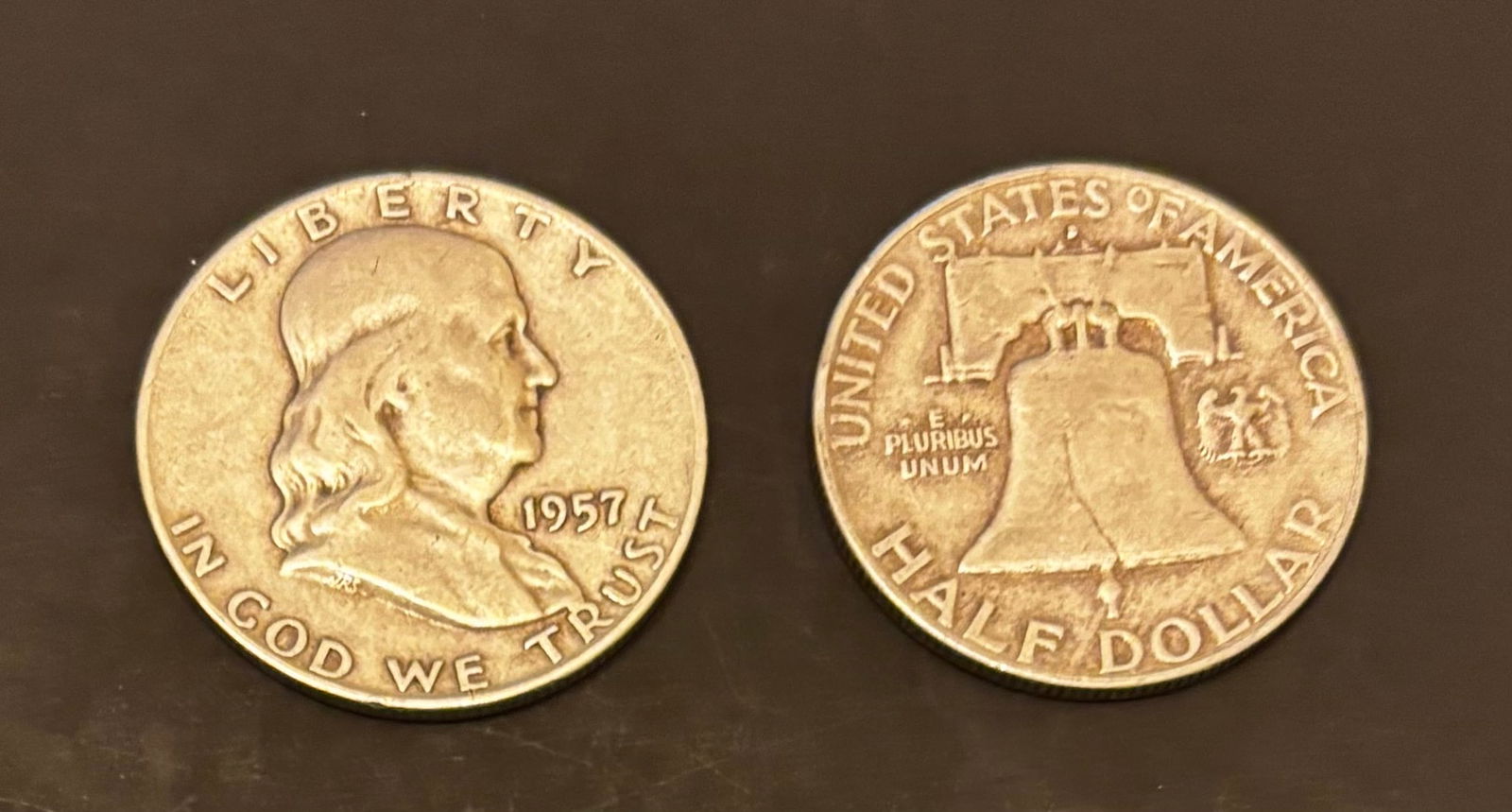 Two (2) Franklin Half Dollars – 1957 – 90% Silver (1 of 2)