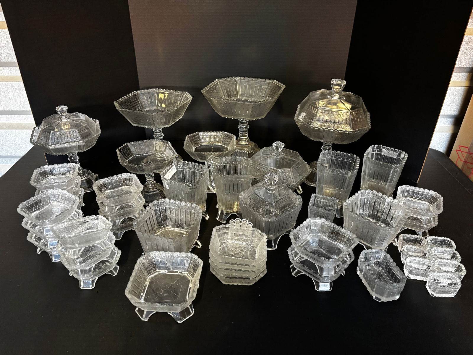 Antique Pressed Glass Collection 44pcs Early American Pattern Glass (1 of 5)