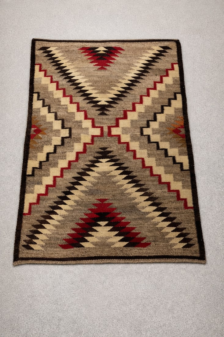 Navajo (Diné) Handwoven Wool Rug / Textile (1 of 4)