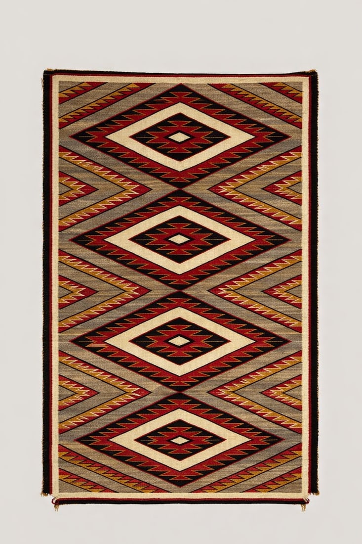 Vintage Navajo Handwoven Wool Rug / Textile (1 of 5)