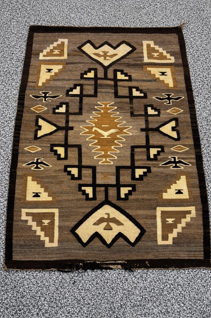 Southwestern Navajo–Style Handwoven Wool Rug / Runner (1 of 3)