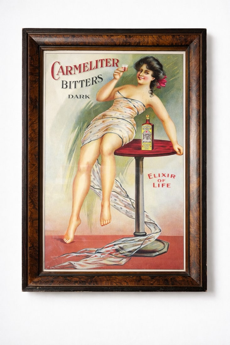 Vintage Carmelite Bitters “Elixir of Life Advertising Print, Framed (23 x 17) (1 of 3)