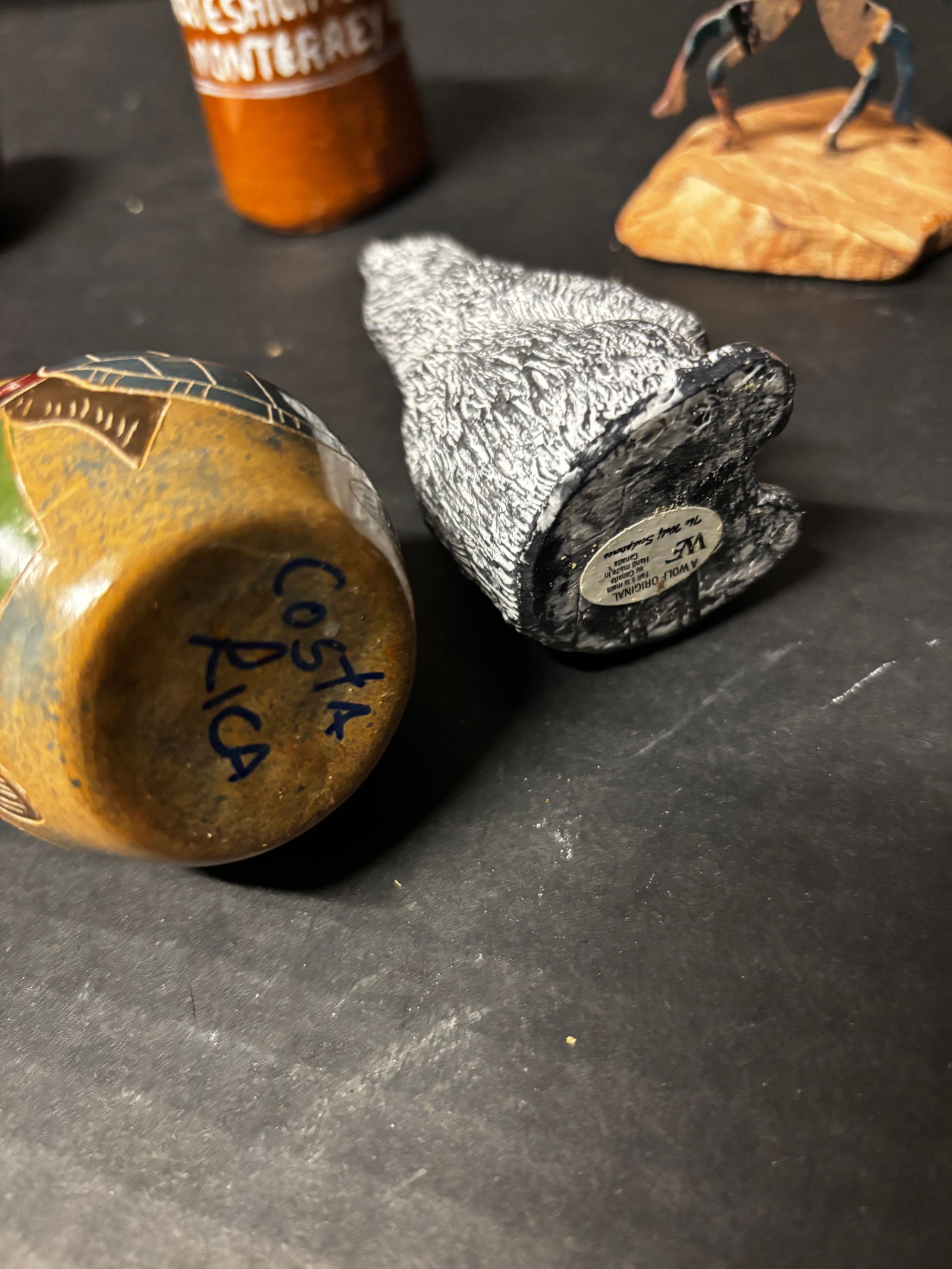 Mixed Decorative Folk Art & Studio Objects Group (7 pcs - 4