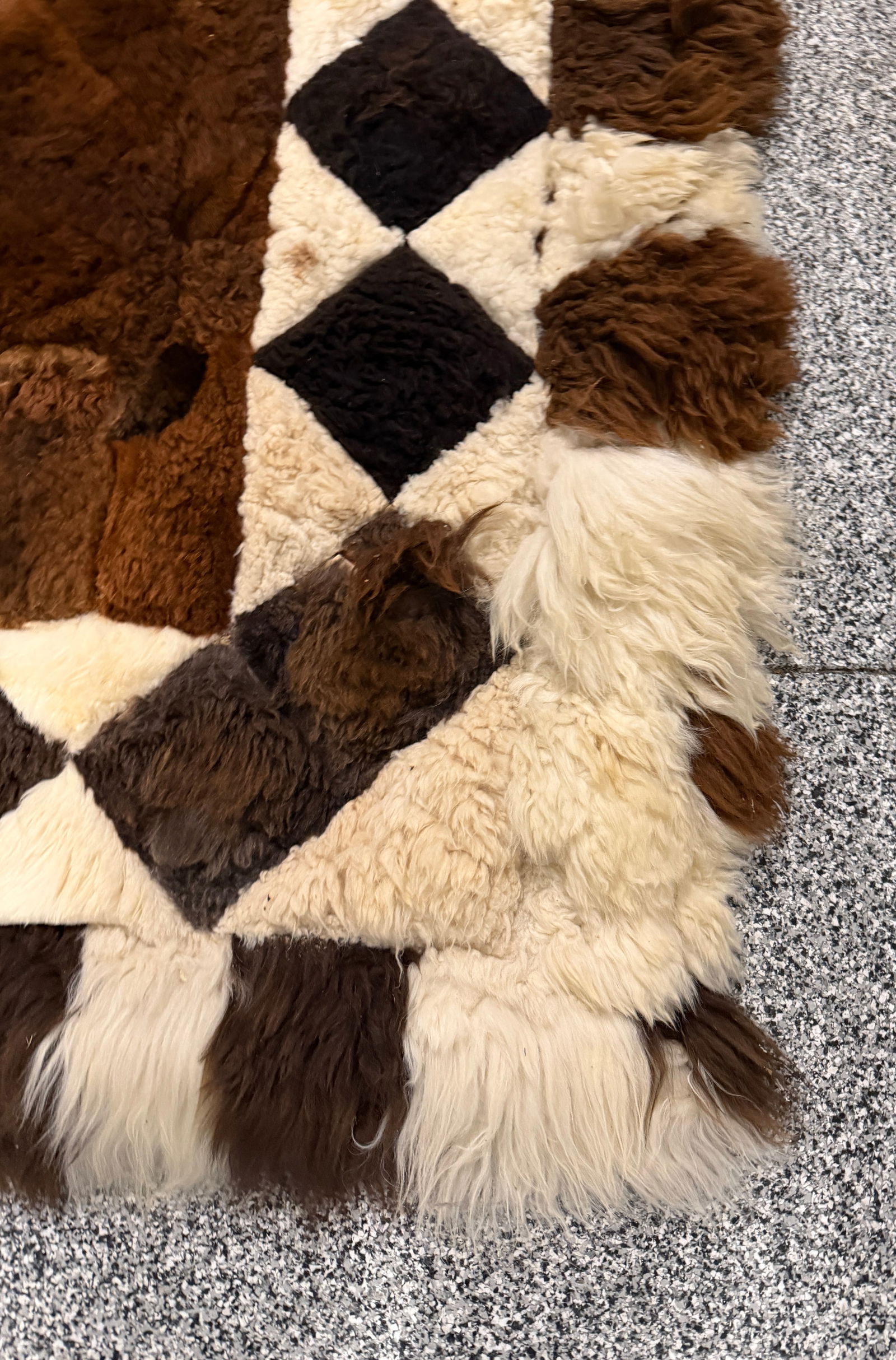 Patchwork Area Rug with Llama Motif - 7