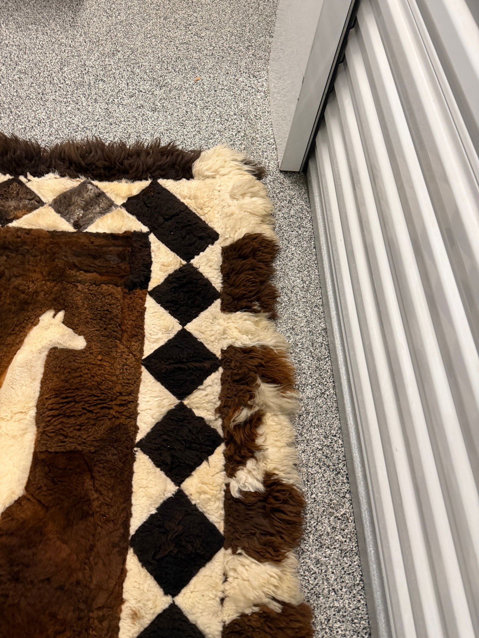 Patchwork Area Rug with Llama Motif - 8