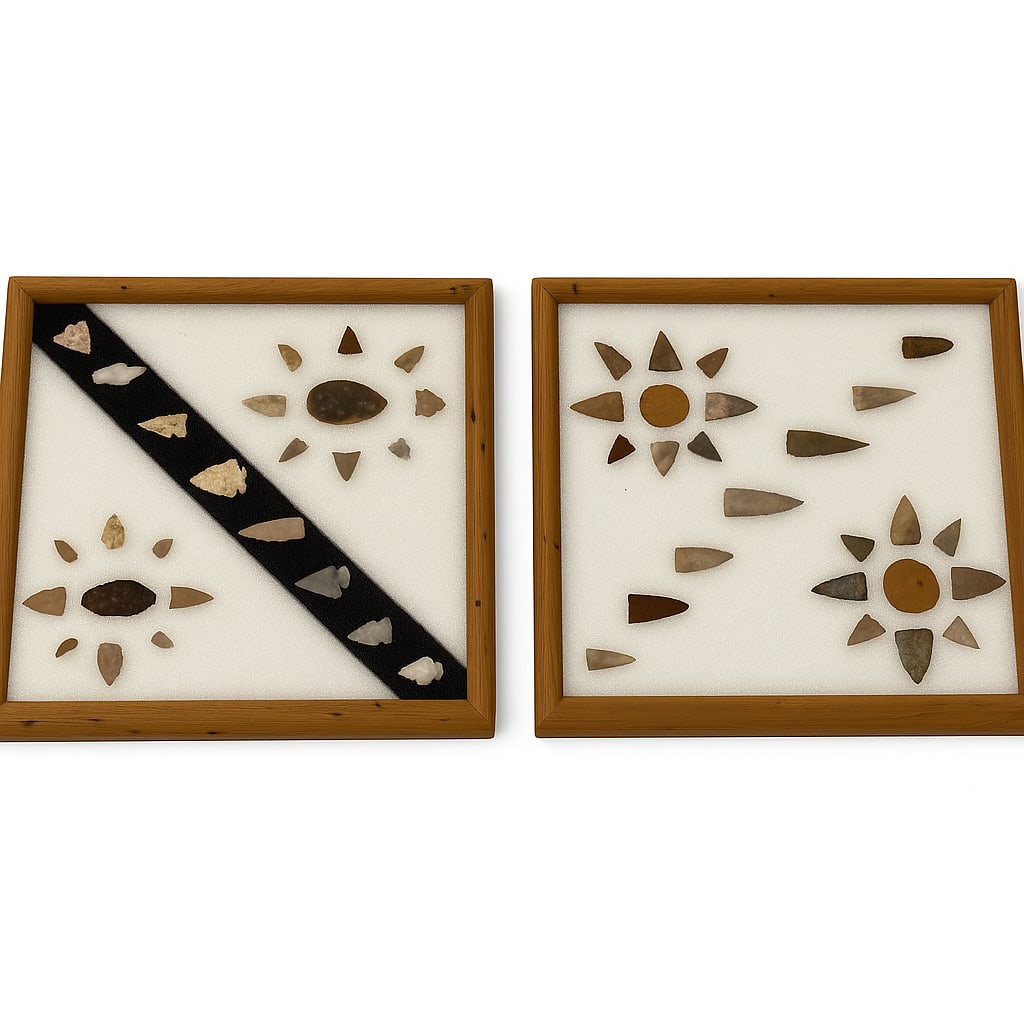Pair of Framed Arrowhead Displays (1 of 3)