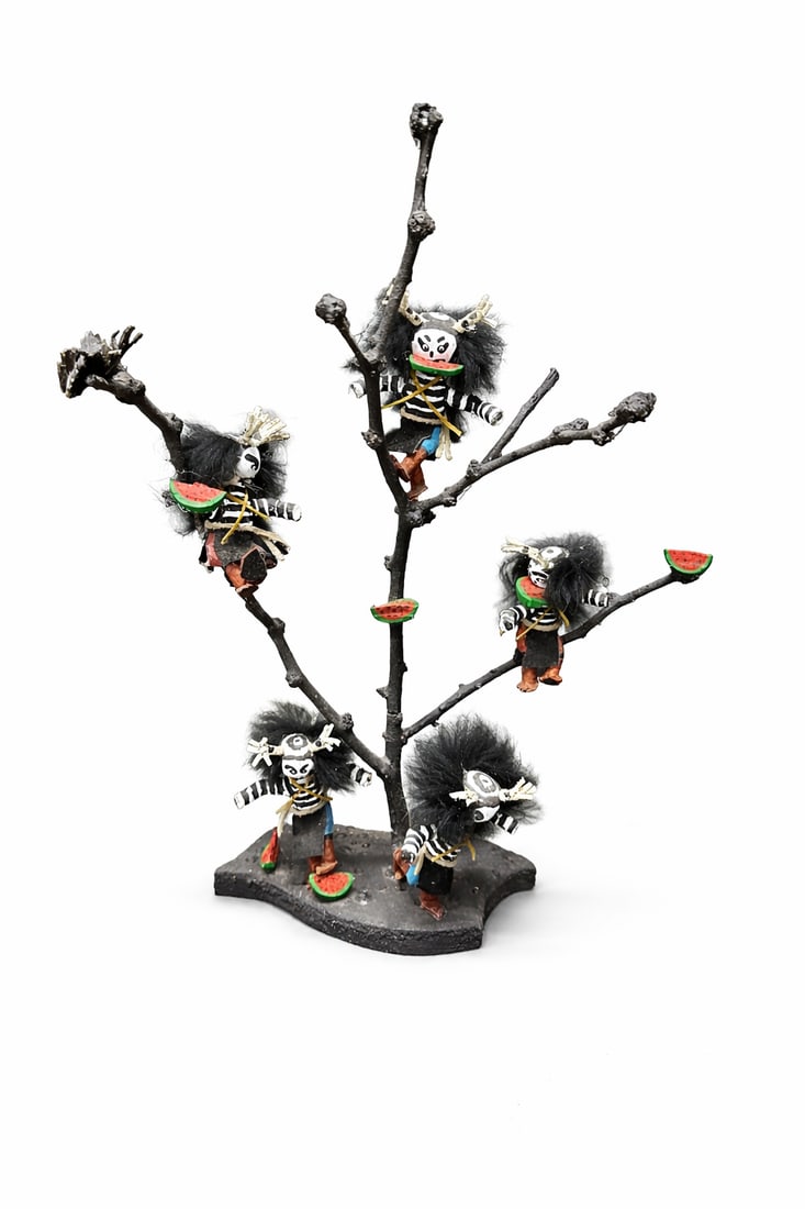 Southwestern Kokopelli Tree Sculpture with Five Figures (1 of 4)