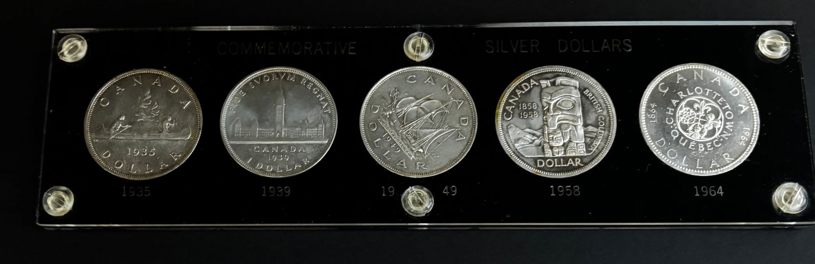 Canadian Commemorative Silver Dollar Set 1935–1964 5 Coins (1 of 3)