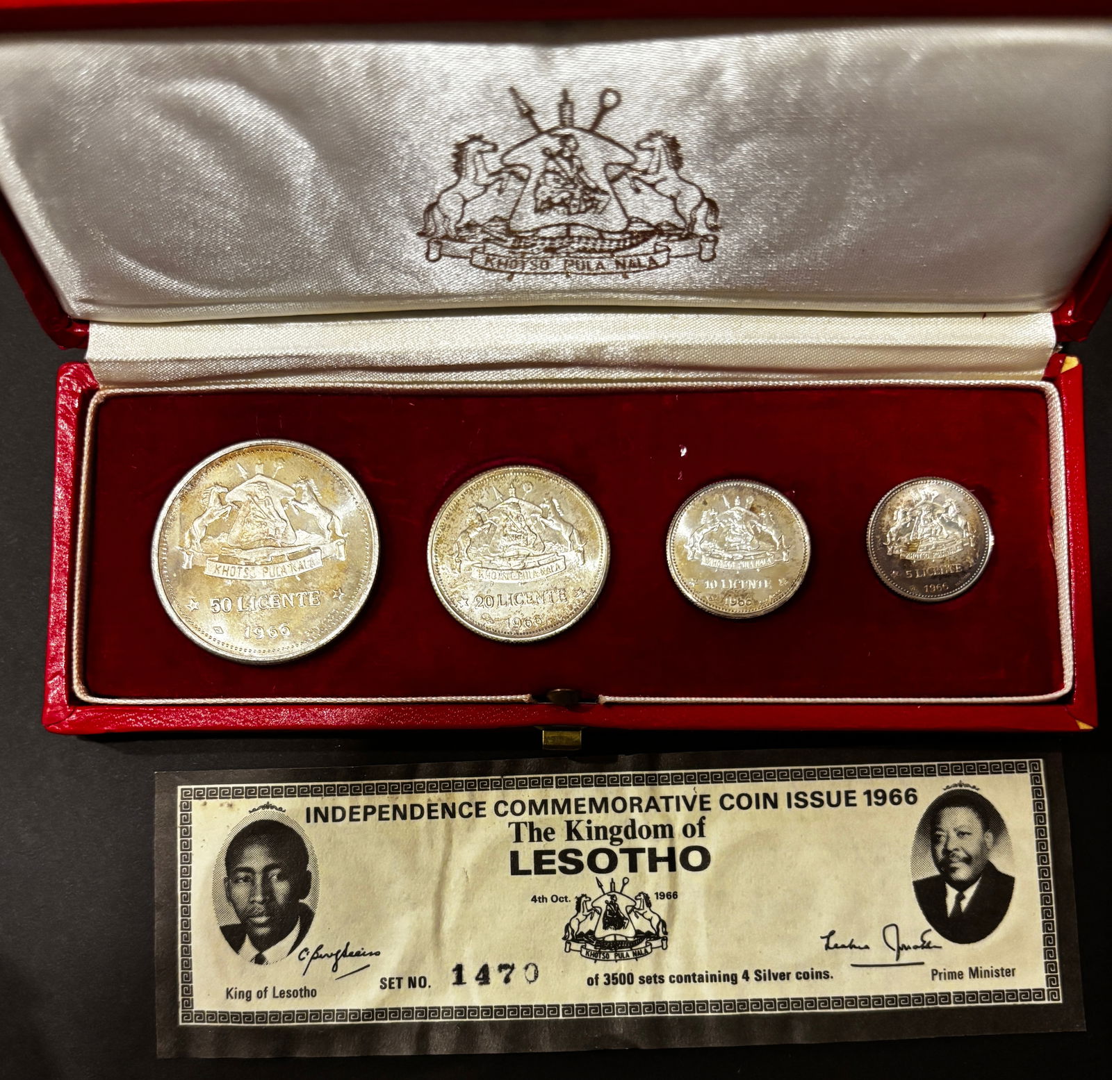 1966 Lesotho Silver Independence Set - 2