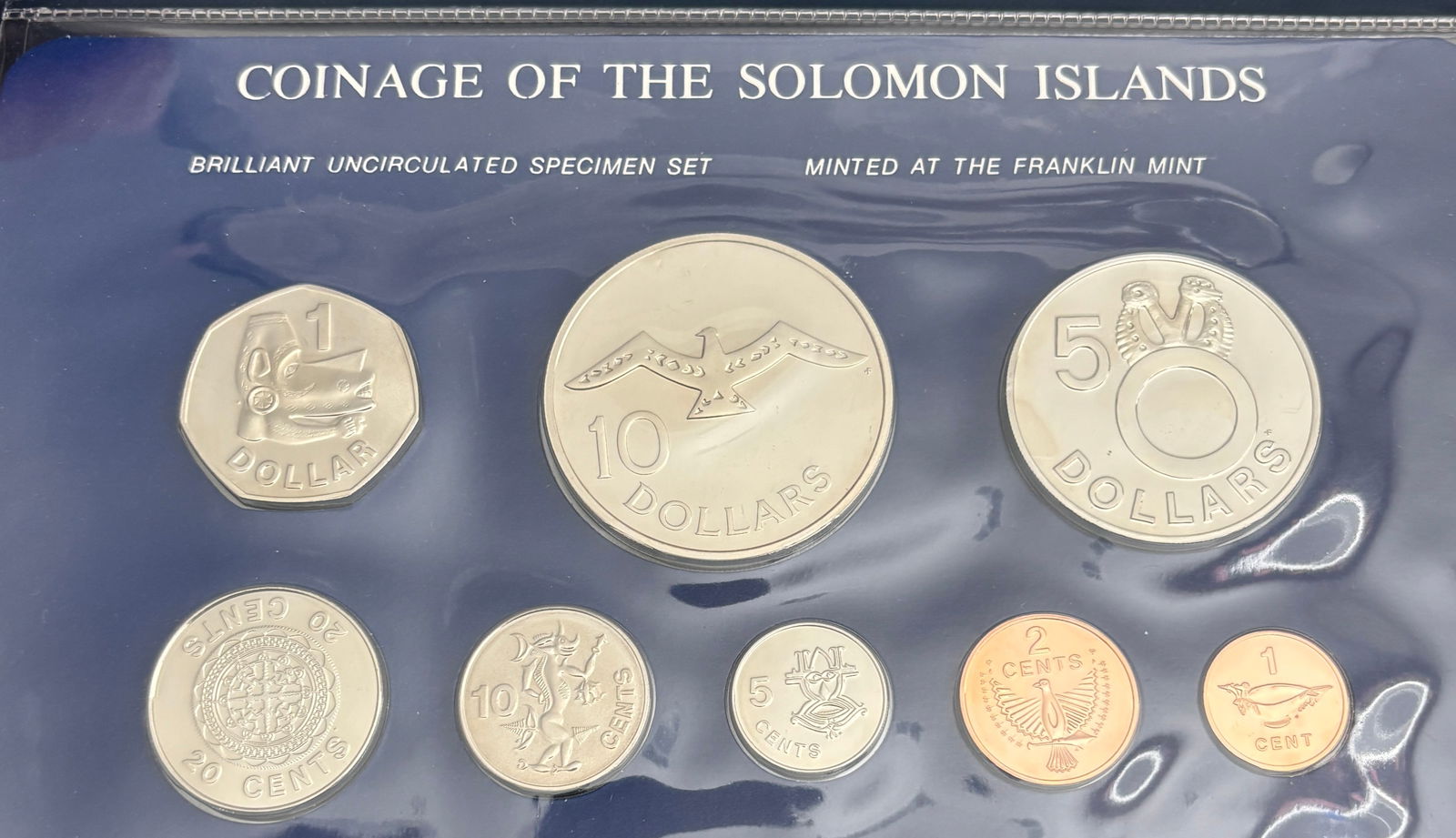 1980 Solomon Islands Brilliant Uncirculated Coinage Set Franklin Mint (1 of 3)