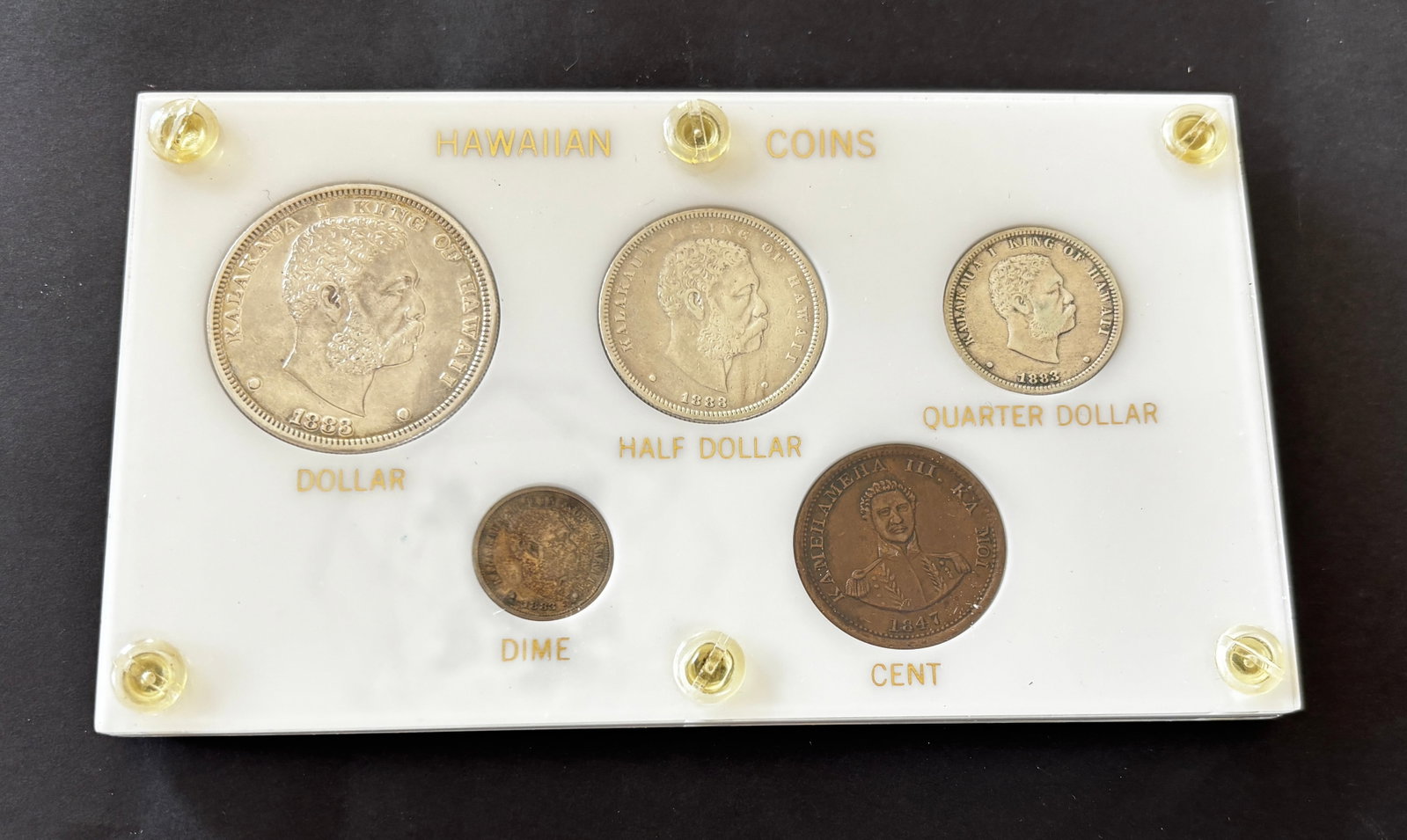 Hawaiian Coins 5 Pc Type Set Display (1 of 4)