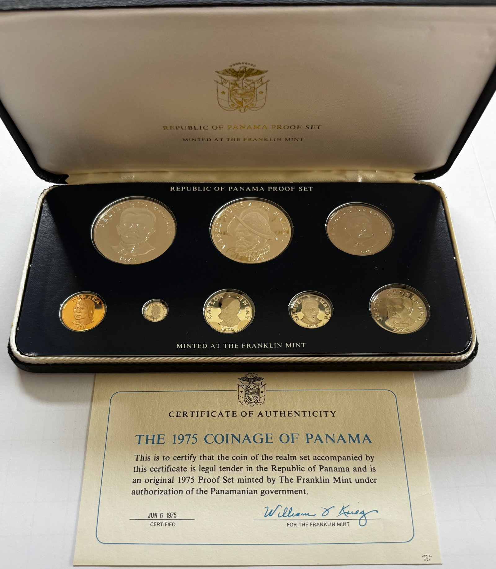 1975 Republic of Panama Proof Set (1 of 4)
