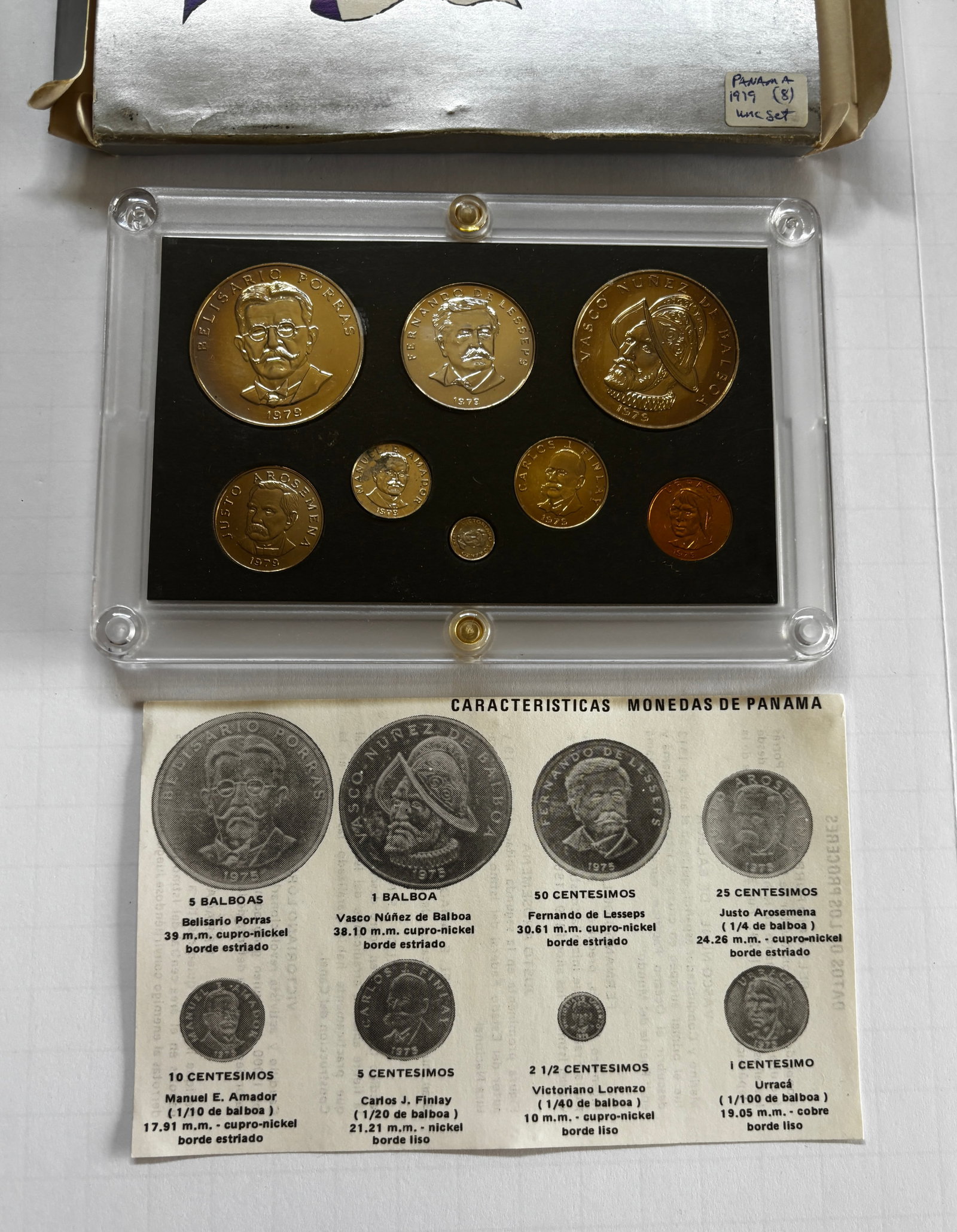 1979 Panama 8-Coin Uncirculated Set - 3