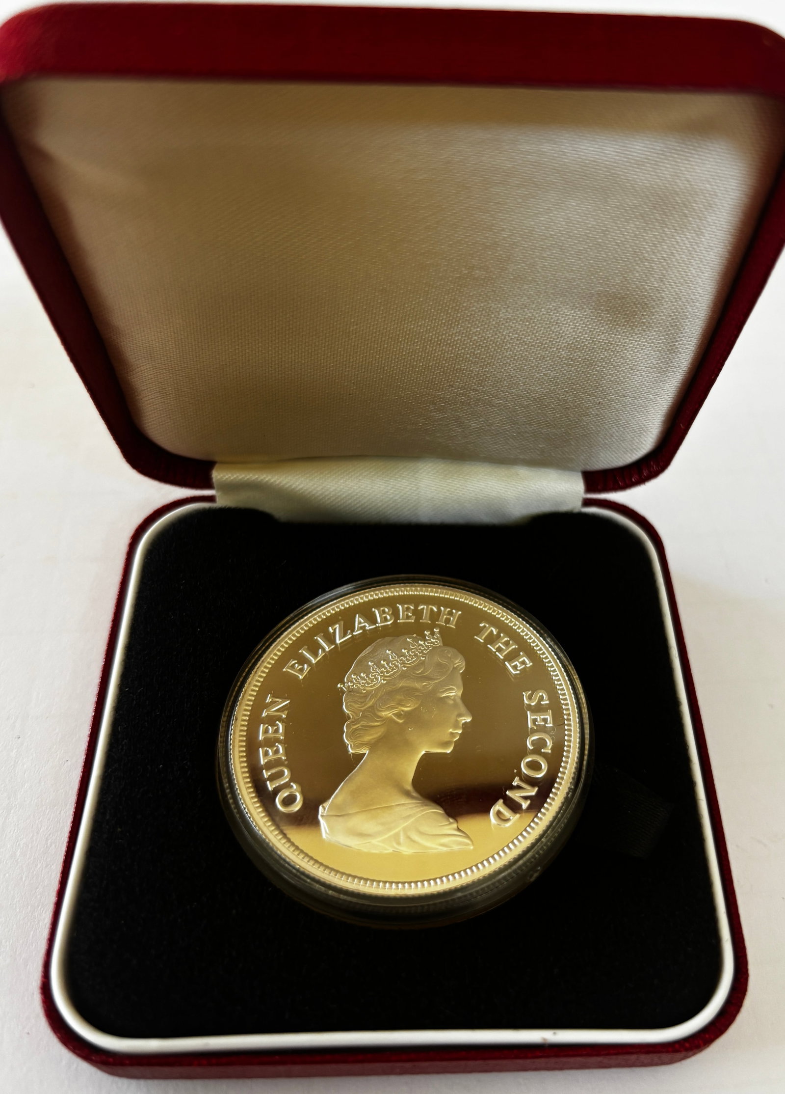 1979 Tuvalu Silver Proof 10 Dollars: 1979 Tuvalu Ten Dollars silver proof coin featuring sailing ship reverse with Queen Elizabeth II portrait on obverse, struck in sterling silver (.925) with proof finish, housed in original fitted pres