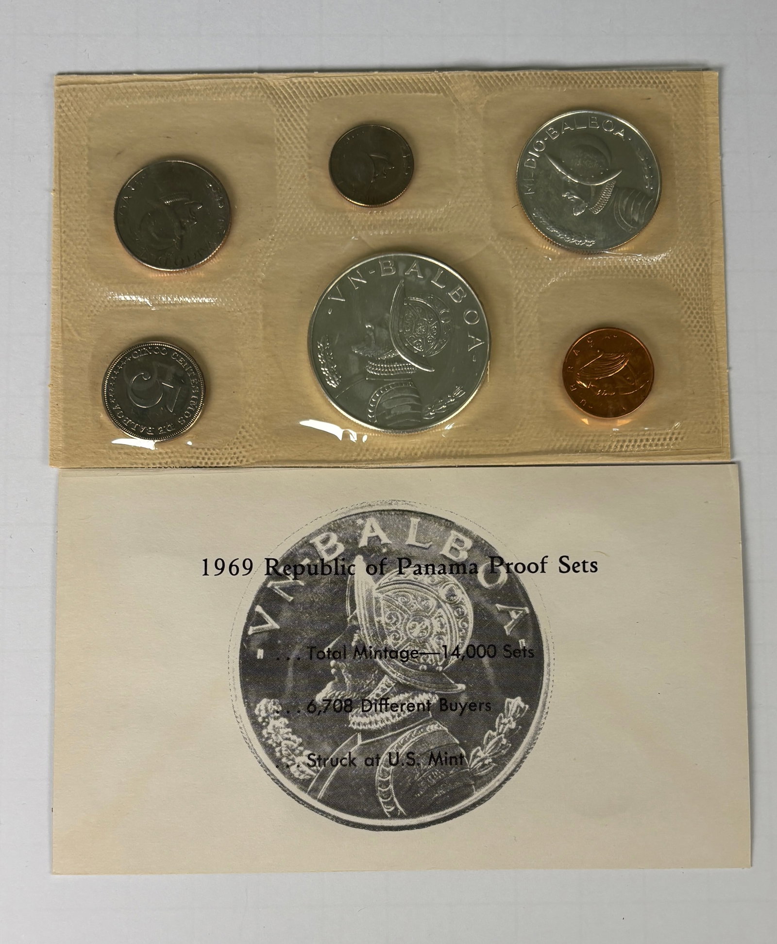 1969 Republic Of Panama Proof Coin Set U.S. Mint Sealed 6 Coins (1 of 2)
