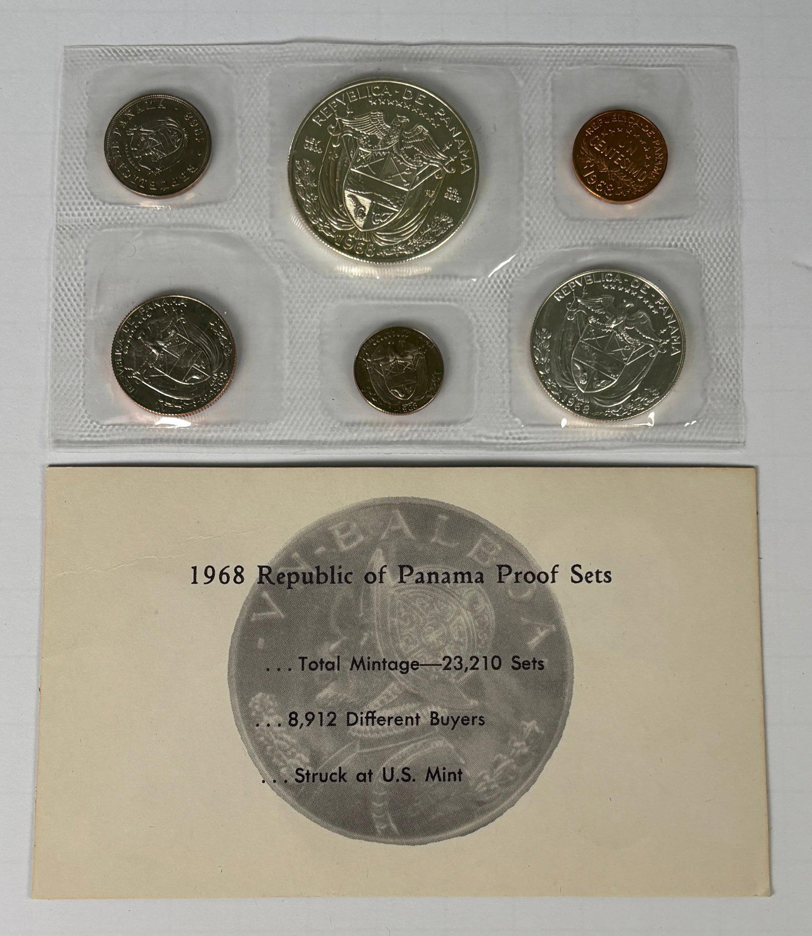 1968 Republic Of Panama Proof Coin Set U.S. Mint Sealed 6 Coins (1 of 3)