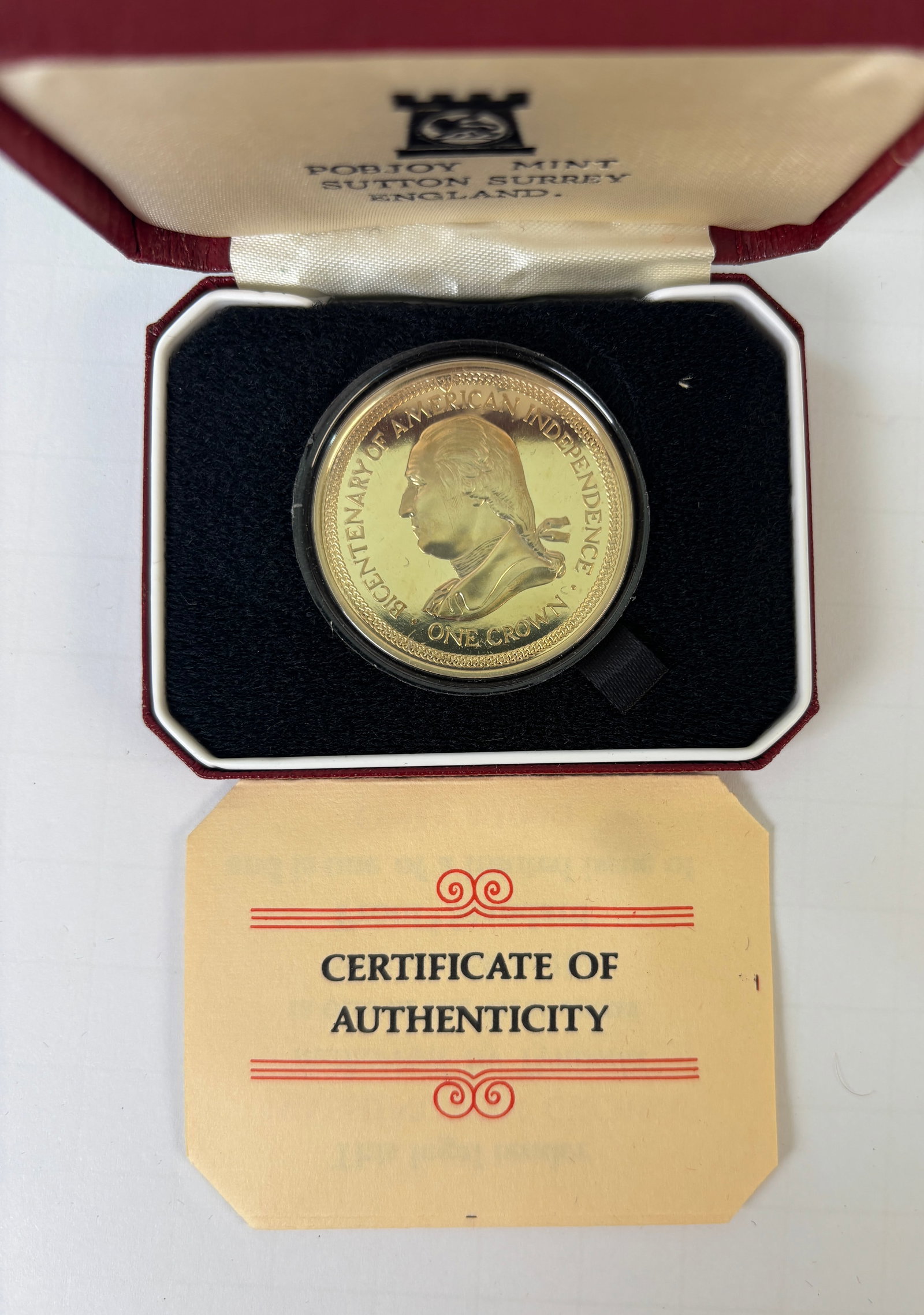 1976 Isle Of Man Washington Crown Sterling Silver Proof Pobjoy Mint (1 of 4)