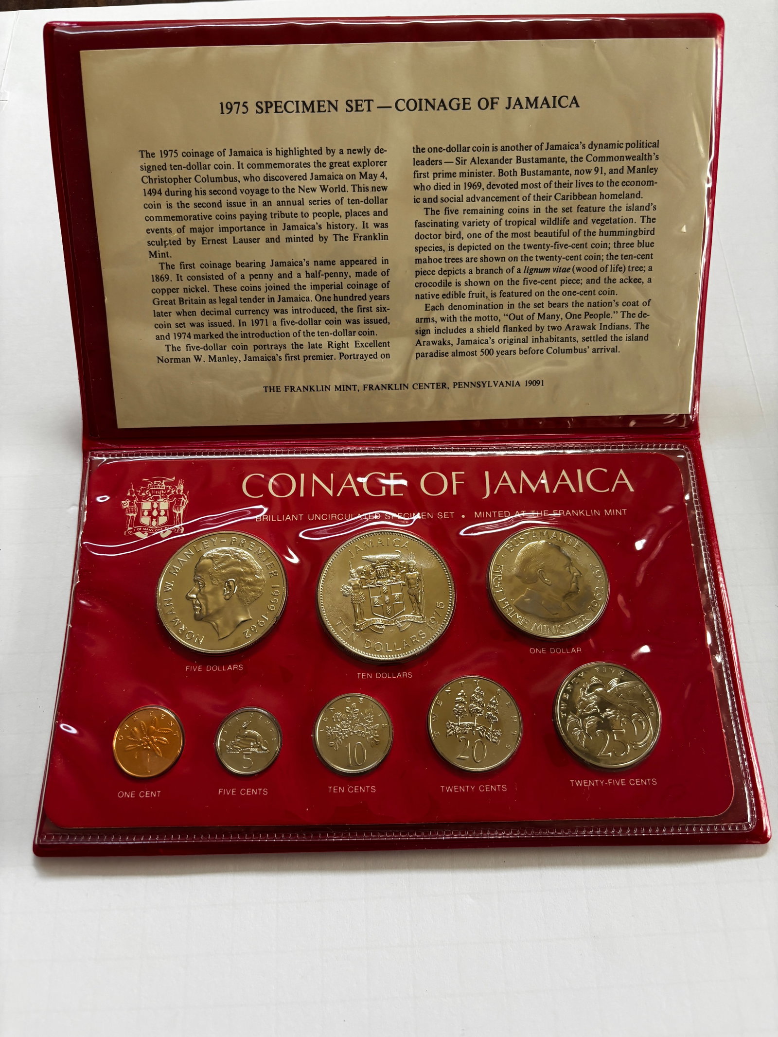 1975 Jamaica Specimen Coin Set (1 of 3)