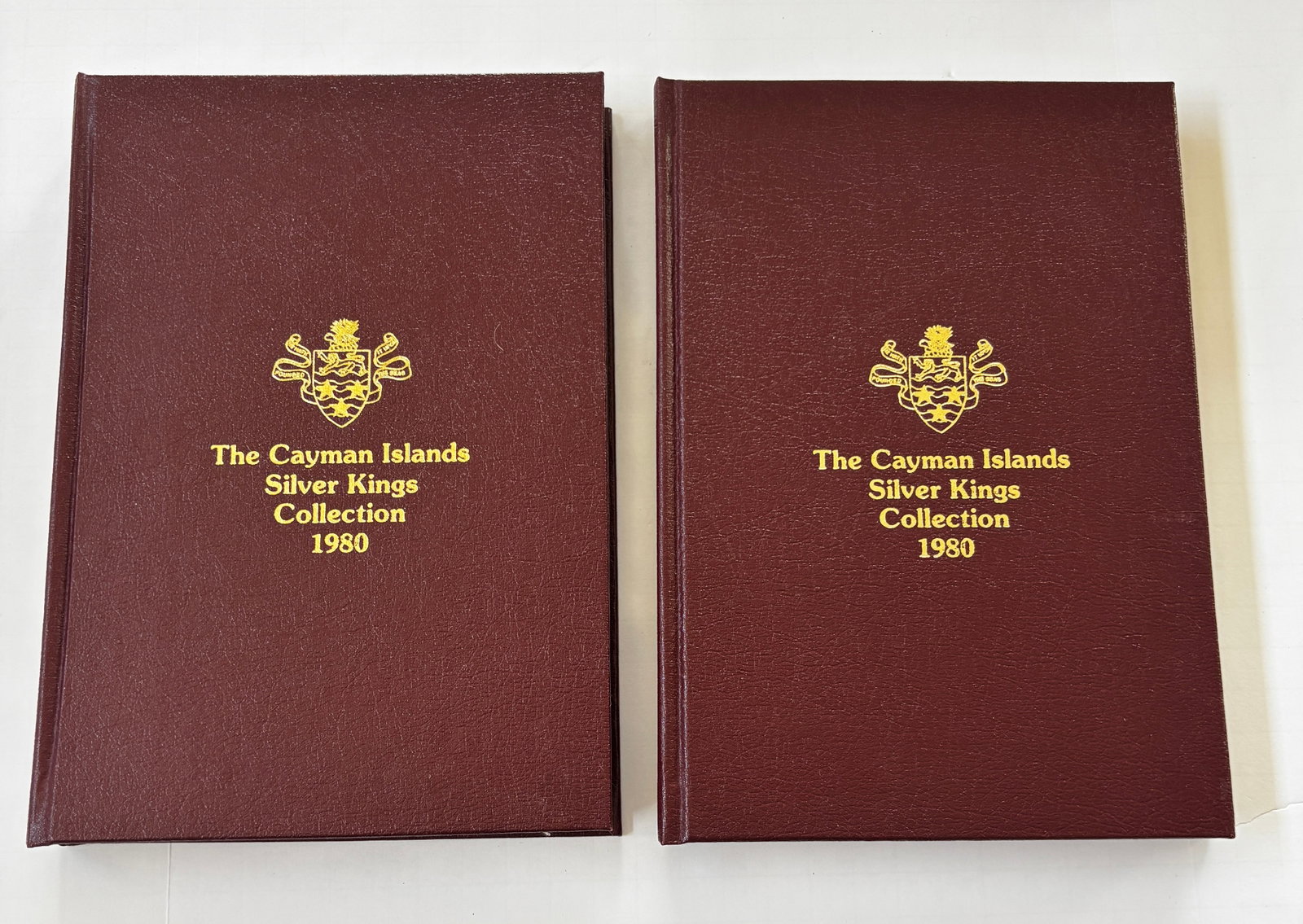 Cayman Islands Silver Kings Collection 1980 Proof Coin Set: Cayman Islands Silver Kings Collection 1980 proof set housed in the original presentation case with certificate of authenticity. Collection contains five encapsulated .925 silver proof $25 coins honor