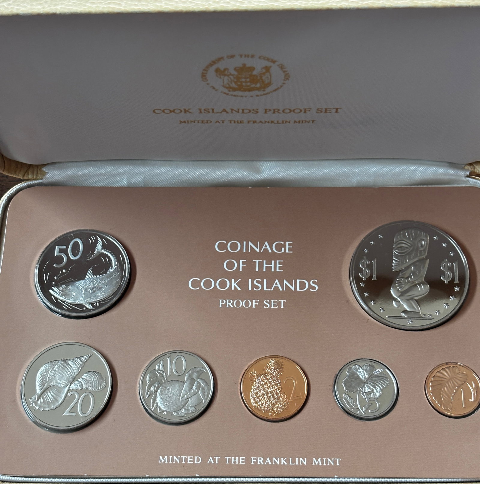 1981 Cook Islands Royal Wedding Proof Coin Set with Original Case and Certificate – Franklin (1 of 4)
