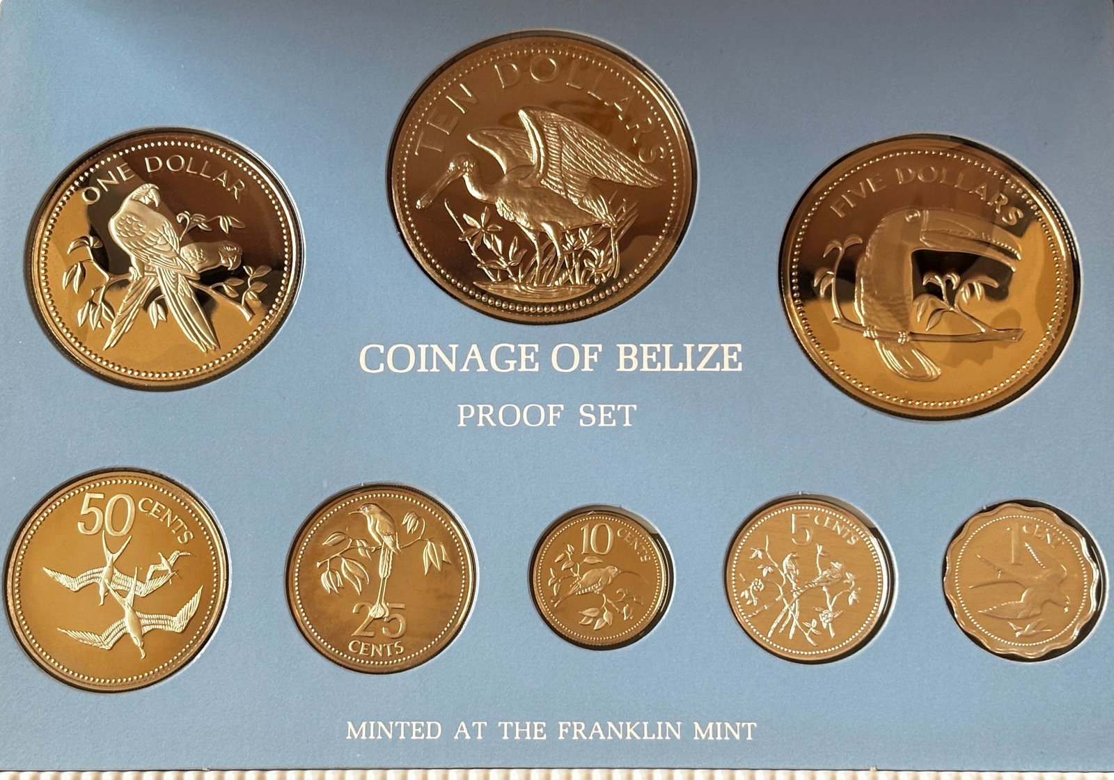 1981 Belize Traditional Proof Coin Set with Original Case and Certificate – Franklin Mint (1 of 5)