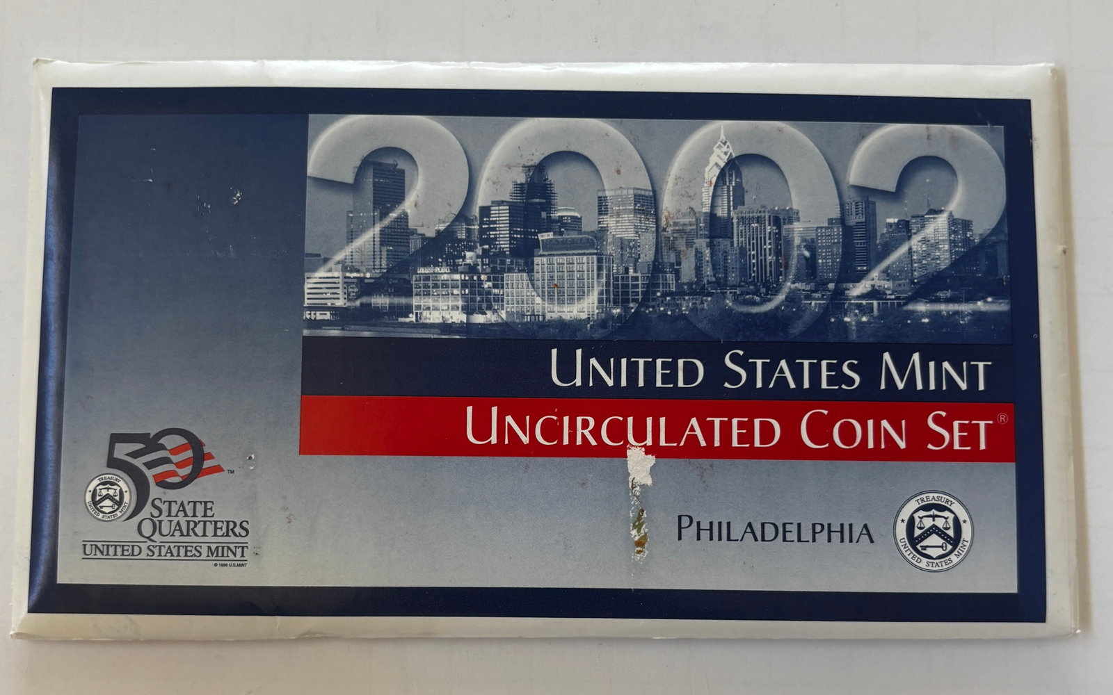 2002 United States Mint Philadelphia Uncirculated Coin Set with Certificate of Authenticity: Official 2002 United States Mint Philadelphia Uncirculated Coin Set in original government packaging with accompanying Certificate of Authenticity and order form. The set includes Philadelphia Mint ex