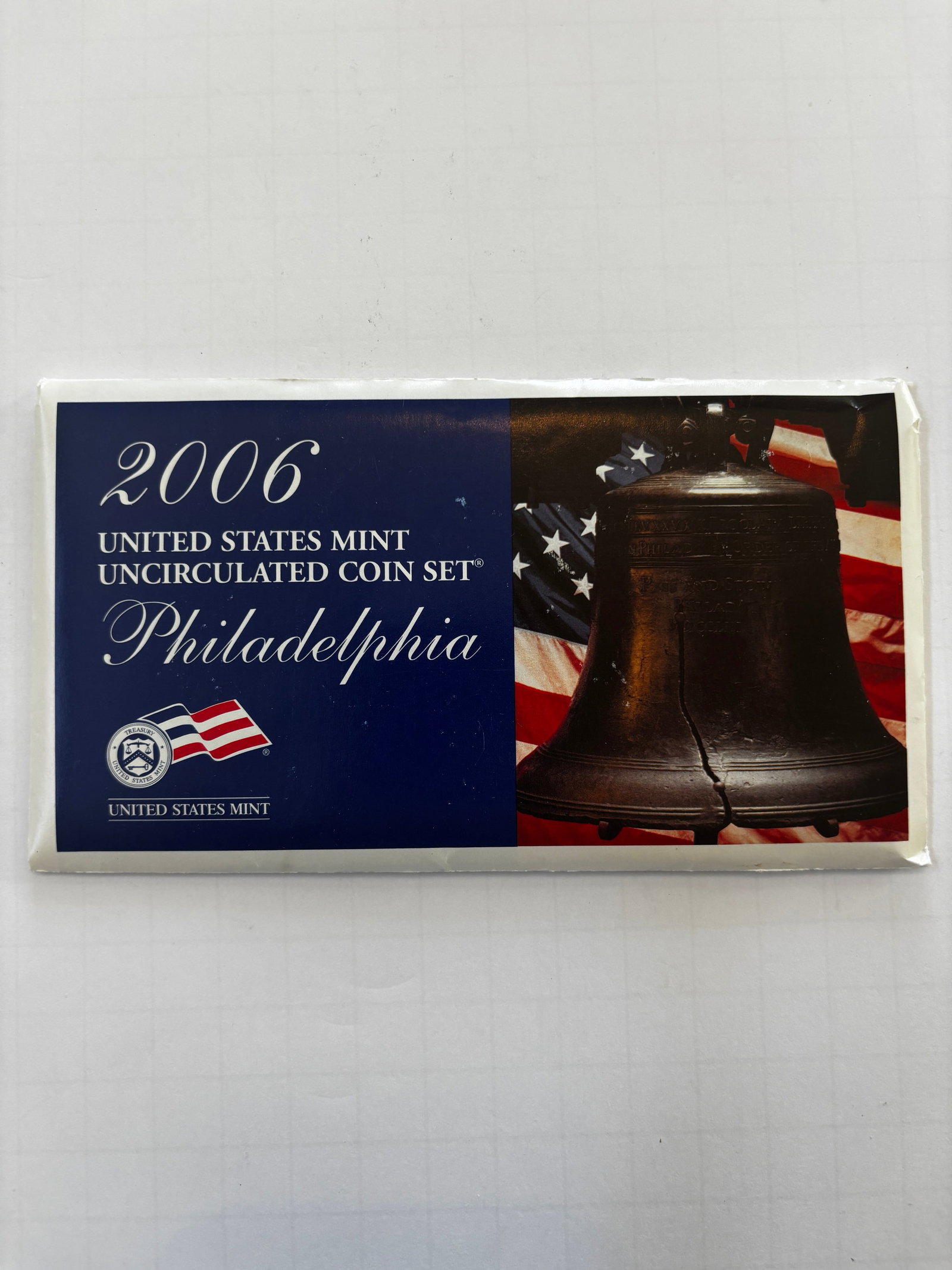 2006 United States Mint Philadelphia Uncirculated Coin Set with Certificate of Authenticity: Official 2006 United States Mint Philadelphia Uncirculated Coin Set in original government packaging with Certificate of Authenticity. The set includes Philadelphia Mint examples of the Lincoln cent, 
