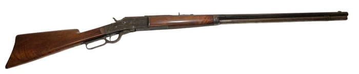 Bullard Repeating Arms Lever Rifle .45 Cal Antique Springfield Mass Rare: Bullard Repeating Arms Co lever action rifle approx 45 caliber antique Springfield Mass marked serial 948 approx 49in overall length