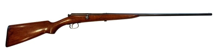 Winchester Model 41 Bolt Action Rifle .410 Full Choke: Winchester Model 41 bolt action single-shot shotgun chambered in .410 gauge with blued steel barrel and receiver and walnut stock, marked “Made in U.S.A. Winchester Repeating Arms Co. Model 41 .410 