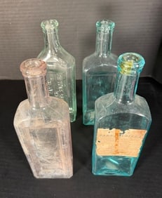 4pc Antique Sarsaparilla Medicine Bottles – Dalton’s, Dr Greene’s (2), Bell’s w Partial (1 of 12)