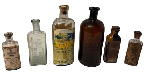 Early Veterinary & Horse Medicine Bottle Lot (6) Dr. Hess, Dr. Laris, Dr. Lesure’s , Dent’s, (1 of 6)