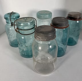 Group 6 Antique Mason Jars Ball Atlas Mason and Gayner Embossed Examples (1 of 8)