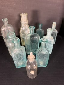 10pc Antique Patent Medicine Bottle Lot – Lydia Pinkham, Mellin’s Food, Burnett’s Cocaine, (1 of 9)
