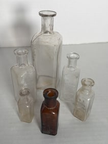Antique U.S. Military Medical Bottle Lot US Marine Hospital Service USN Amber Apothecary 6pc (1 of 7)
