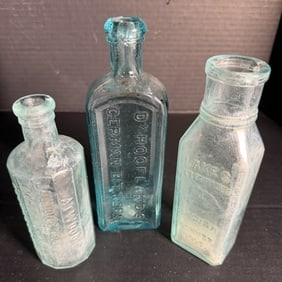 Antique Bitters Bottle Lot Dr Hoofland German Atwood’s Jaundice Bitters C.M. Jackson Lakes Radish (1 of 11)