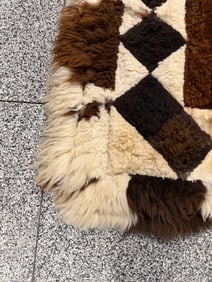 Patchwork Area Rug with Llama Motif - 3