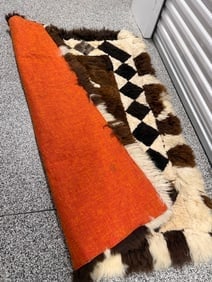 Patchwork Area Rug with Llama Motif - 7