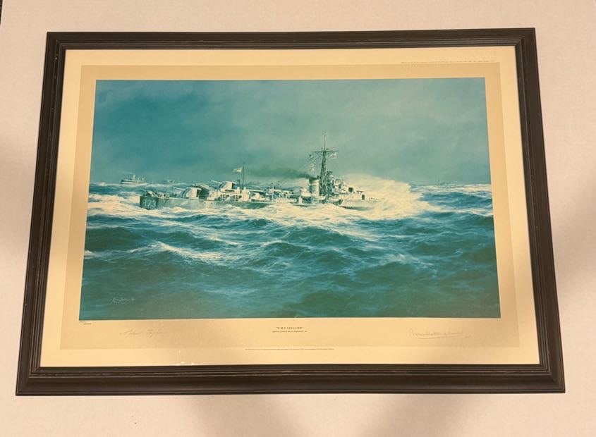 Robert Taylor HMS Cavalier Print Framed (1 of 5)