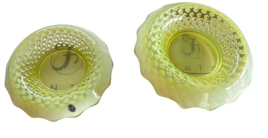 Fenton Topaz Opalescent Hobnail Glass Bowls, Set of 4, Boxed (1 of 5)