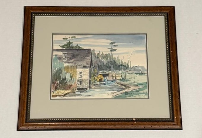 Old Stone Mill Watercolor (1 of 4)