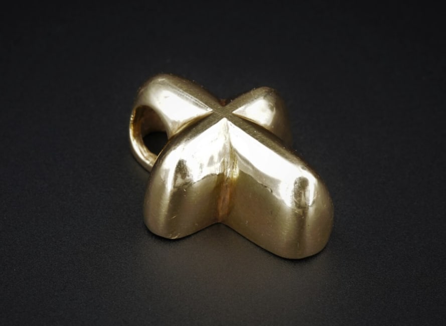 James Avery Puffy Cross Pendant 3D Slider 14k Gold 1" Rare Retired PG1667 (1 of 3)