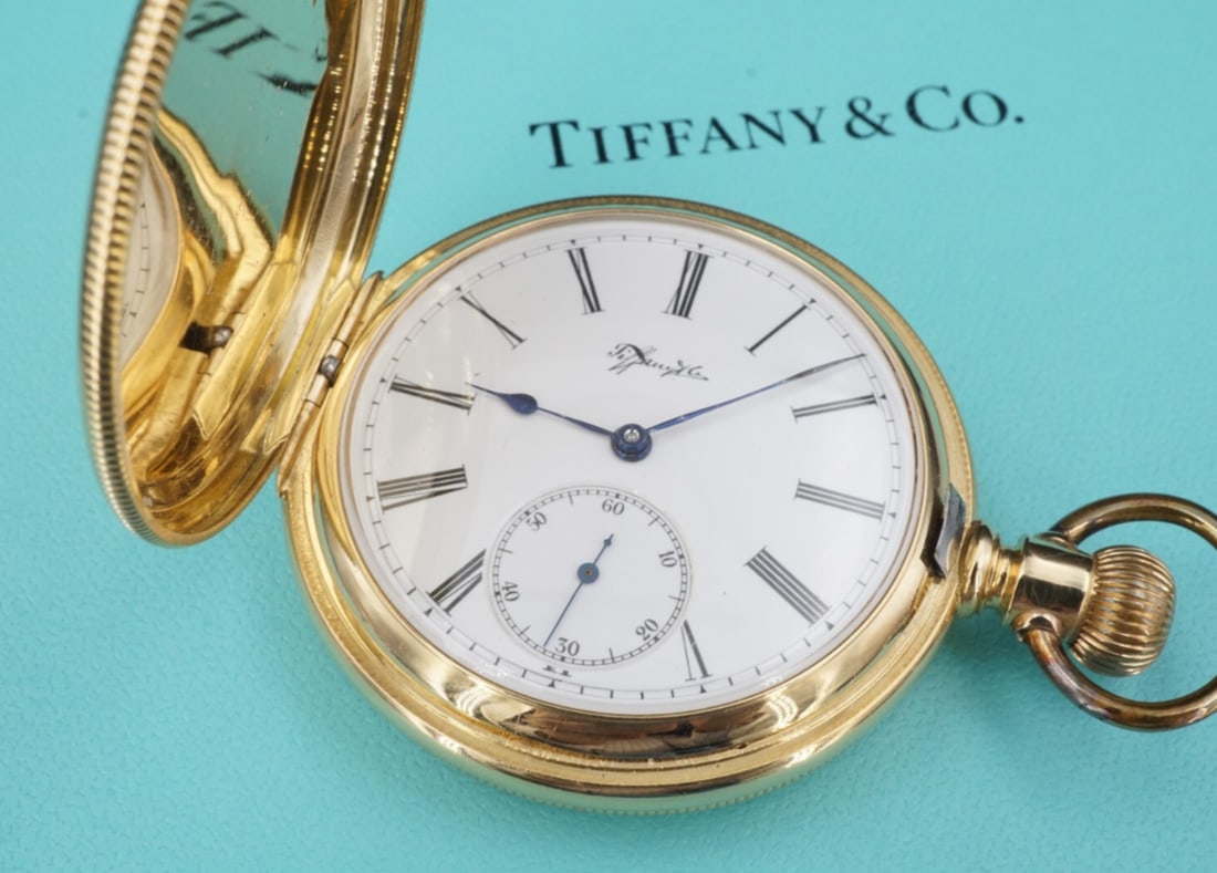 1920s Solid 18k Yellow Gold Tiffany & Co Pocket Watch New York Winds & Runs W817 (1 of 3)