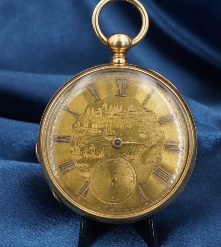 Solid 18k Gold Enamel John E Hyde & Sons Pocket Watch 1850 13j London 51mm W1025 (1 of 3)