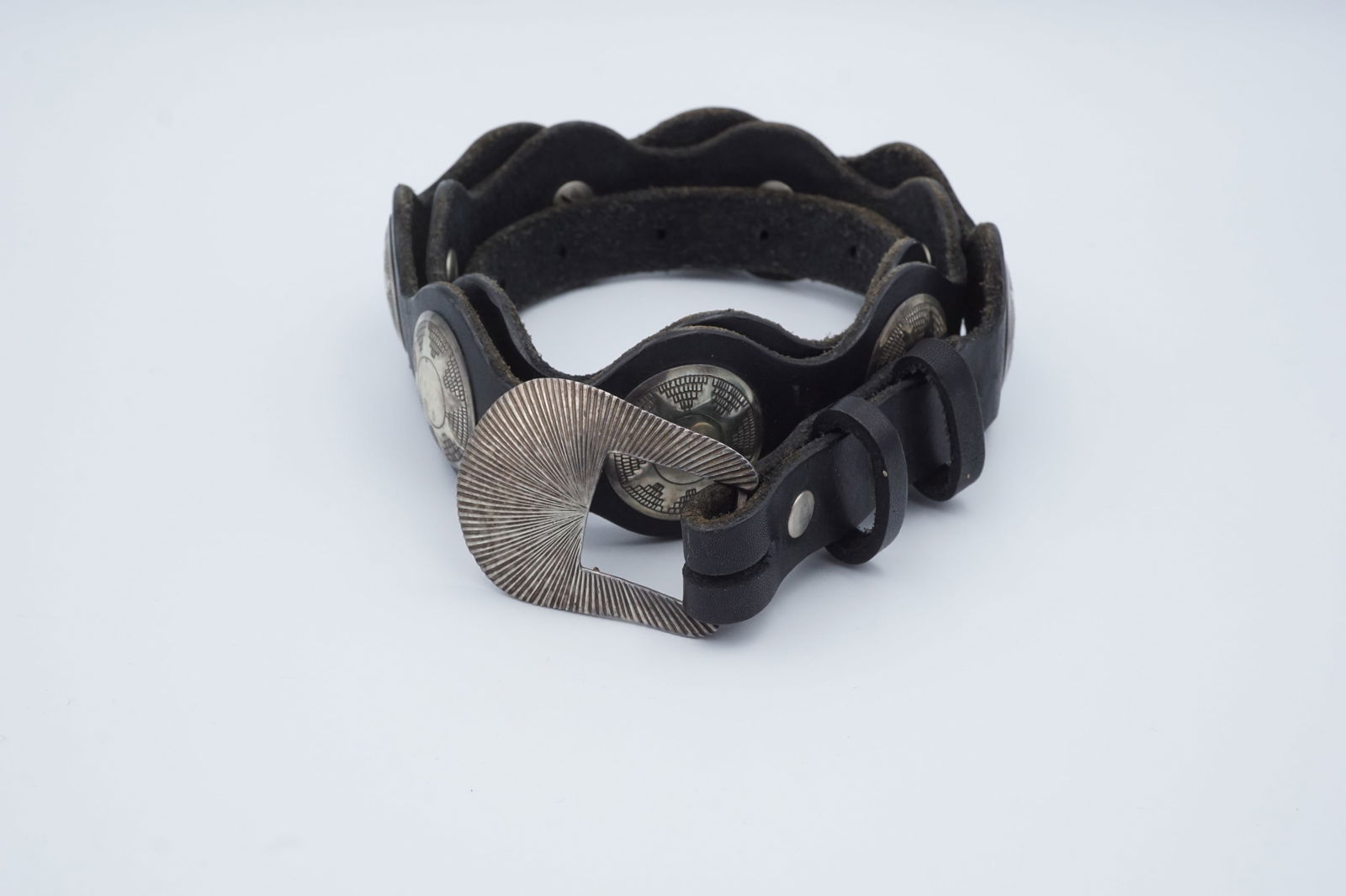 Vintage Navajo Silver and Turquoise Concho Belt (1 of 3)