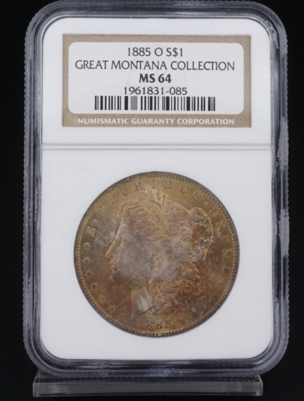 1885-O Morgan $1 Silver Dollar Coin NGC MS64 Great Montana Collection CN446 (1 of 2)