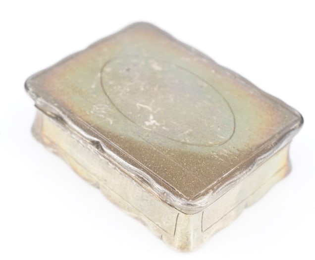Antique Sterling Silver Pill Box British London 1802 George III Trinket M1833 (1 of 6)