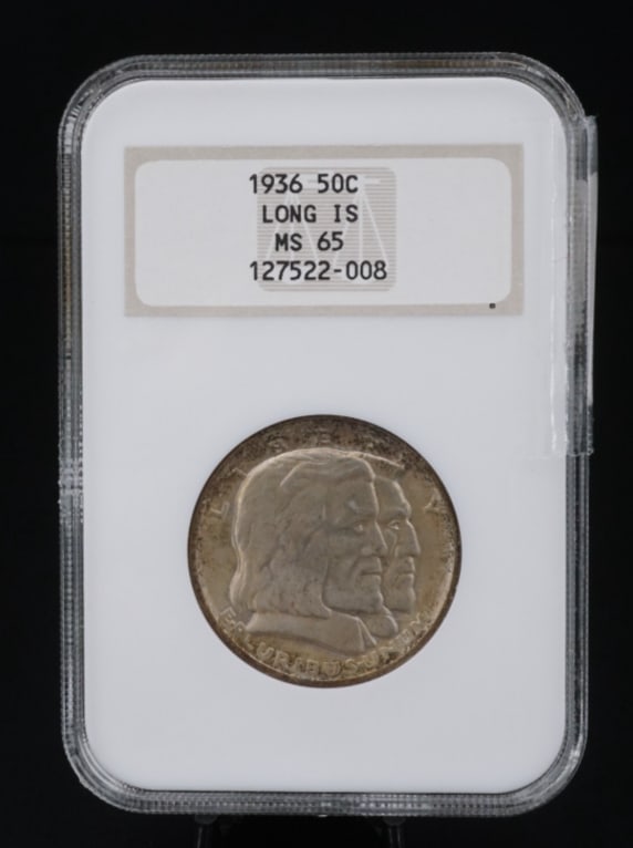 1936 Long Island Tercentenary Silver Half Dollar Coin NGC 50c MS65 CN354 (1 of 3)