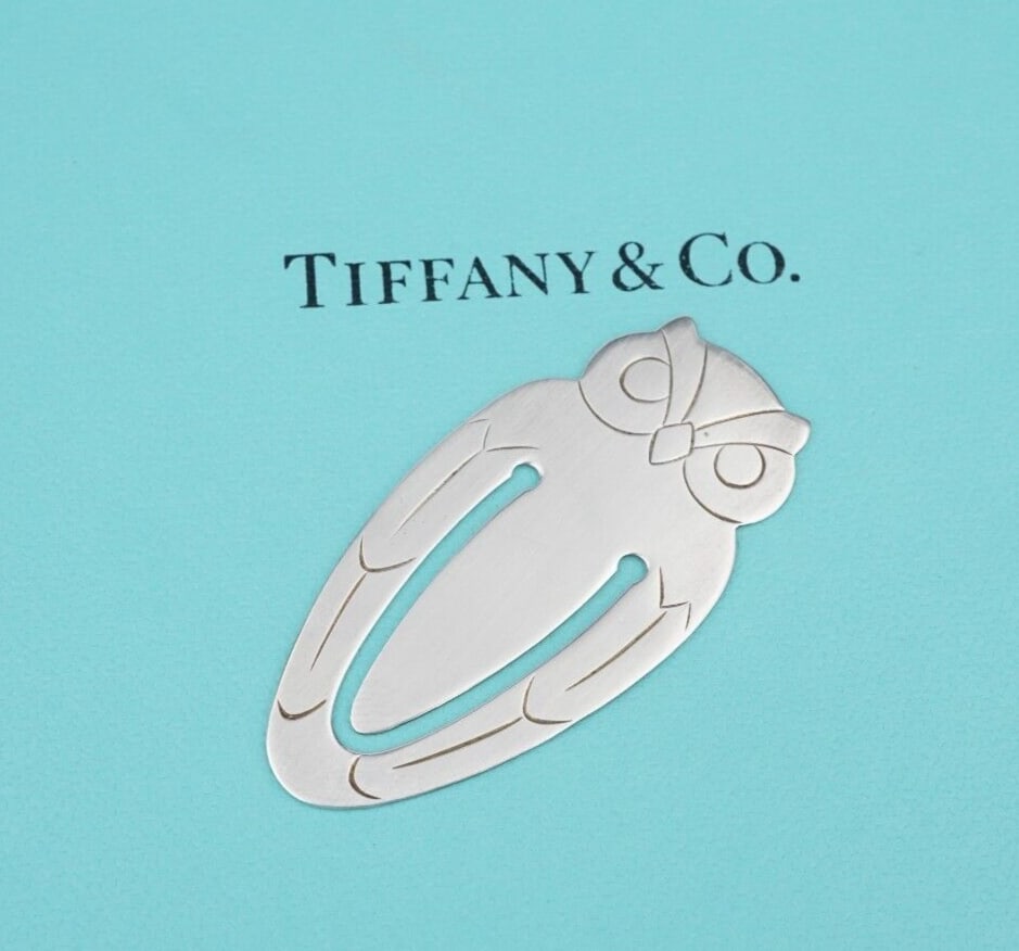 Tiffany & Co. Owl Bookmark Sterling Silver 2" Vintage 1940's (1 of 4)