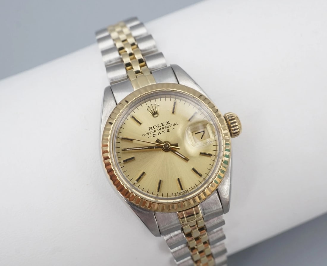 Rolex Datejust 6917 SS 18k 1981 Ladies 26mm Jubilee Bracelet Warranty (1 of 5)