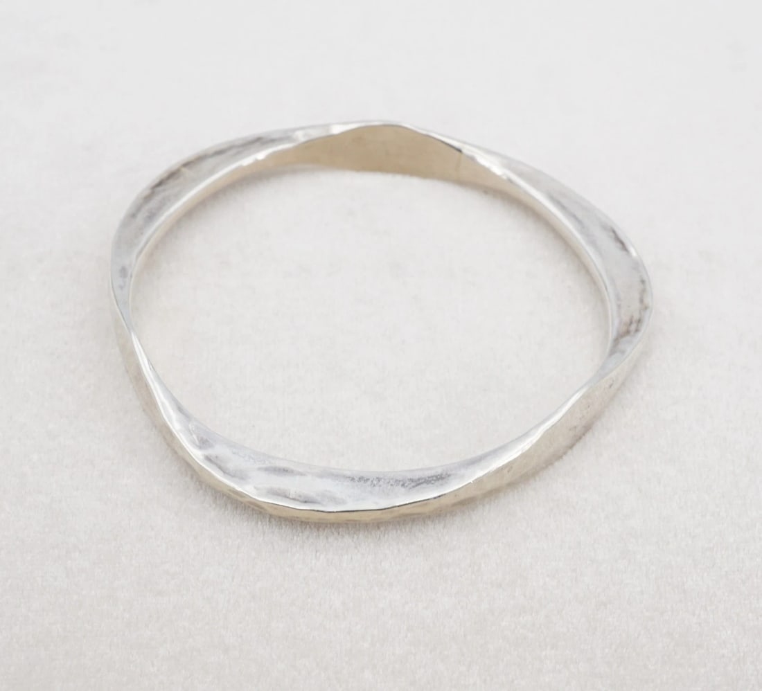 James Avery Los Martillados Bangle Bracelet Sterling Silver 7.5" Retired BS3326A (1 of 6)